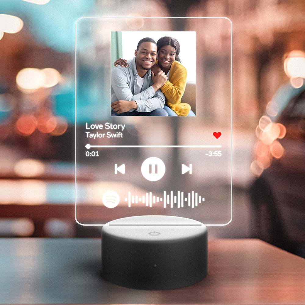 Custom Spotify Night Light with 7 Colors Personalized Night Light Gift For Him