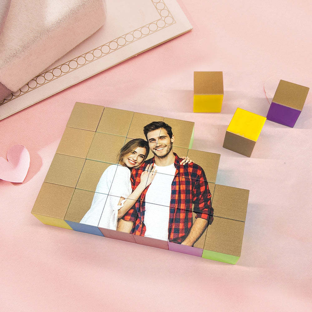 Custom Photo Magnetic Building Blocks Magnet Construction Cube Toys for Kids and Adults