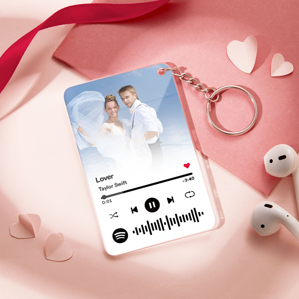 Custom Spotify Glass Code Ombre Plaque/Keychain Christmas Gift forHer