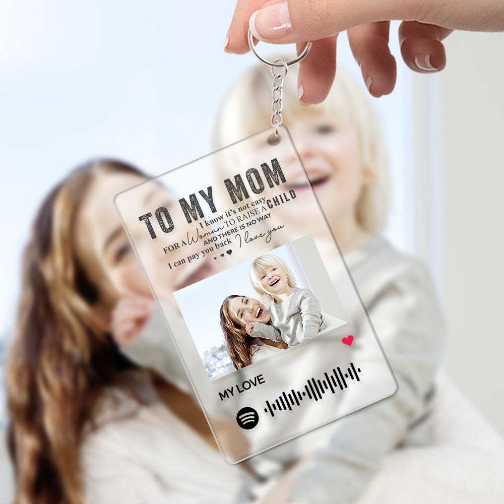 TO MY MOM - Custom Spotify Glass Plaque/Keychain/Night Light Gifts For Mother