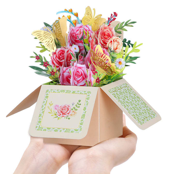 Flowers and Butterflies Pop up Card for Mother's Day