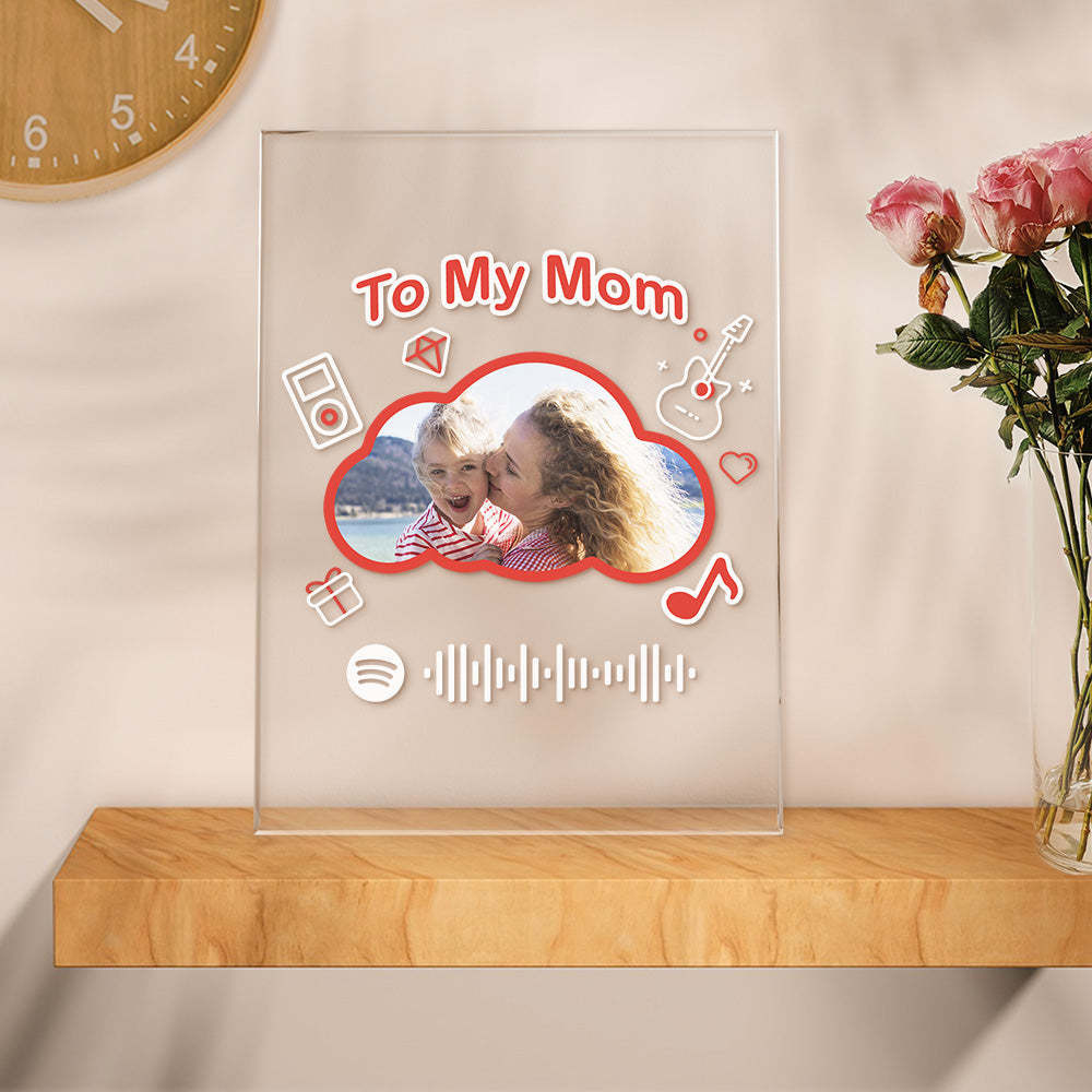 To My Mom Gift-Scannable Spotify Code Acrylic Music Plaque
