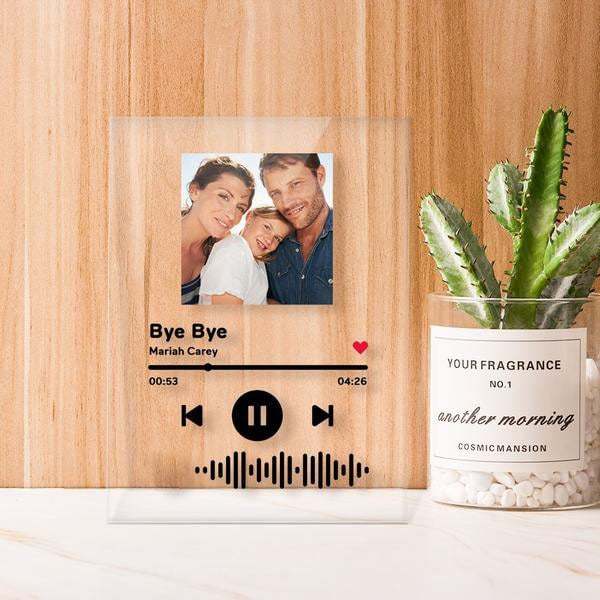 Custom Spotify Glass 7 Colors Nightlight Music LED Lamp