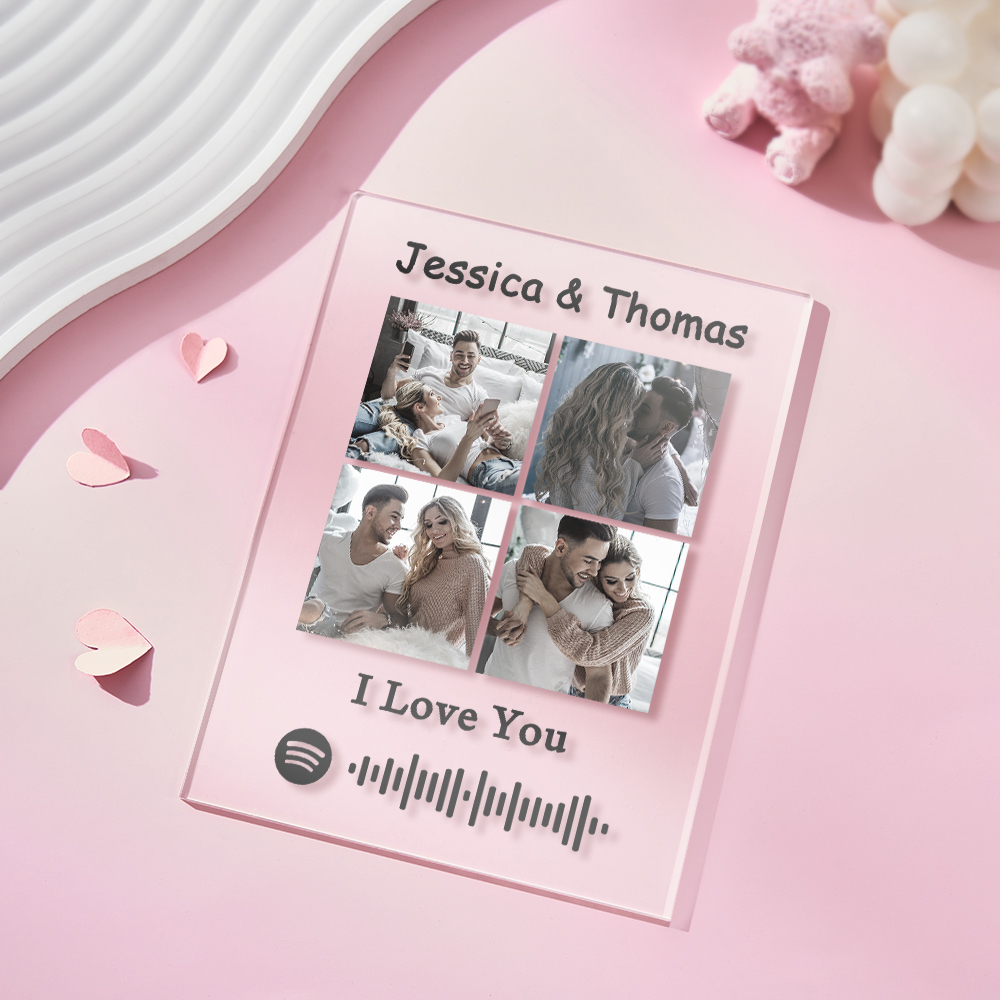 Custom Photo Spotify Code Keychain/Plaque/Night Light Personalized Music Plaque Best Gift for Lover