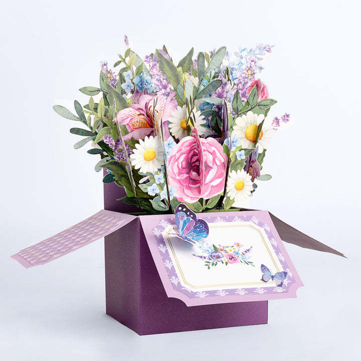 Purple Flowers Pop up Card for Mother's Day