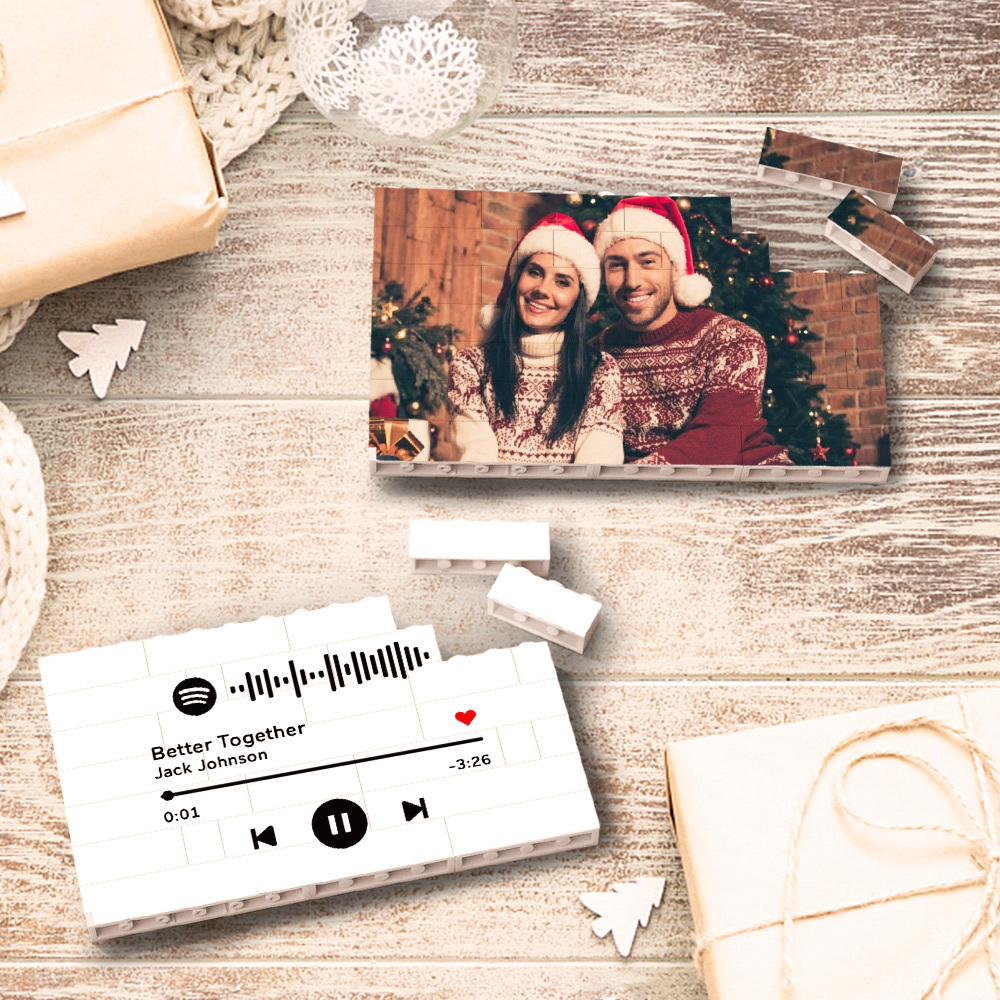 Spotify Code Personalized Building Brick Photo Block Frame Christmas gift
