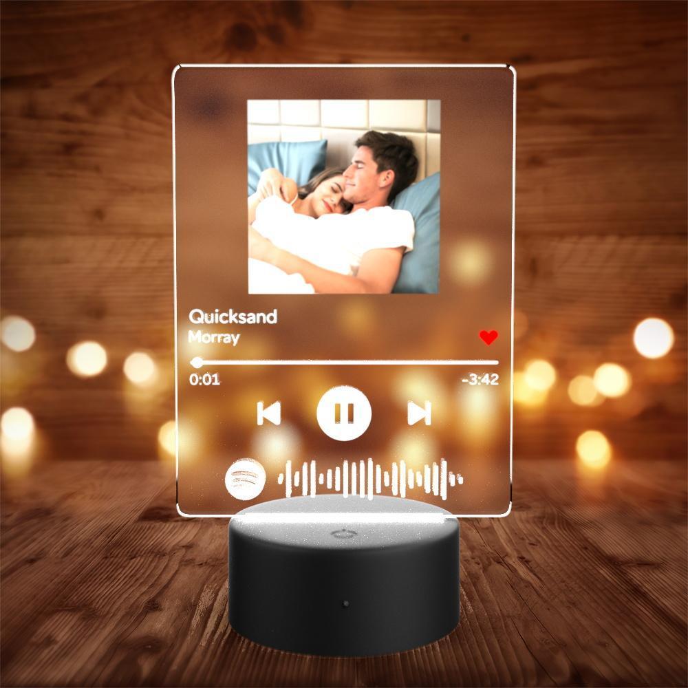Gift For Mum Custom Spotify Night Light with 7 Colors Personalized Night Light