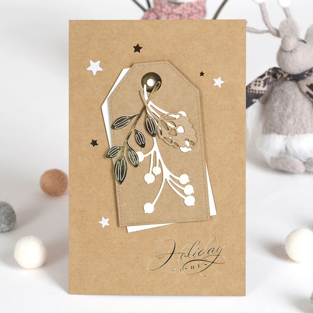 Christmas Label Paper Card 3D Pop Up Greeting Card