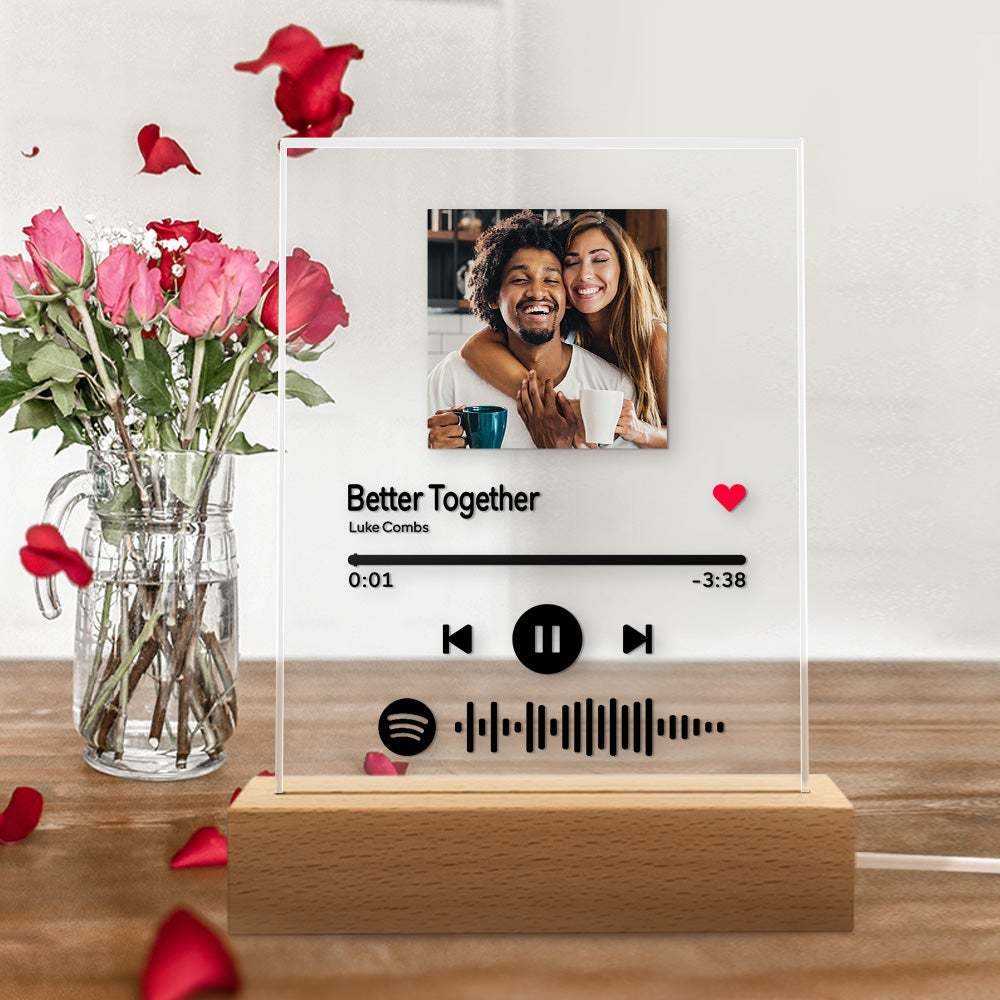 Custom Spotify Code Music Plaque Glass Gifts For Yourself