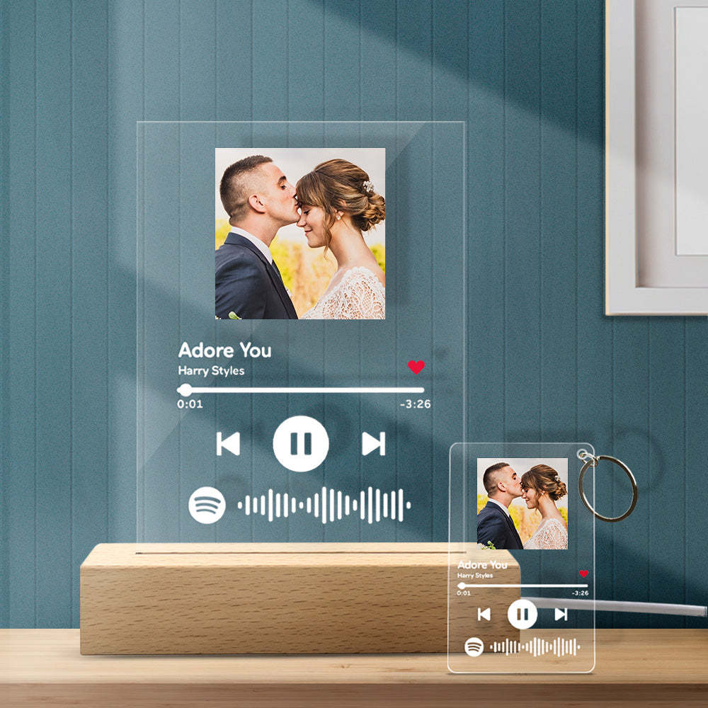Custom Spotify Code Night Light/Plaque/keychain The Best Wedding Gifts