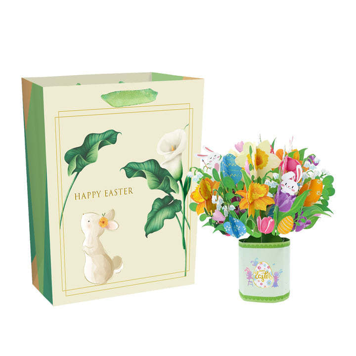 Bunny Bouquet Card with Lily Gift Bag