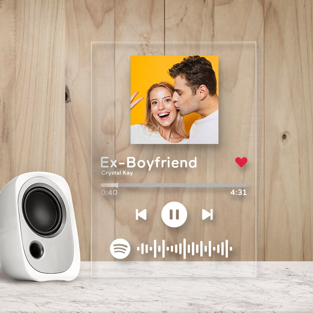 Personalized Acrylic Spotify Code Anniversary Gifts Music Plaque for Boyfriend