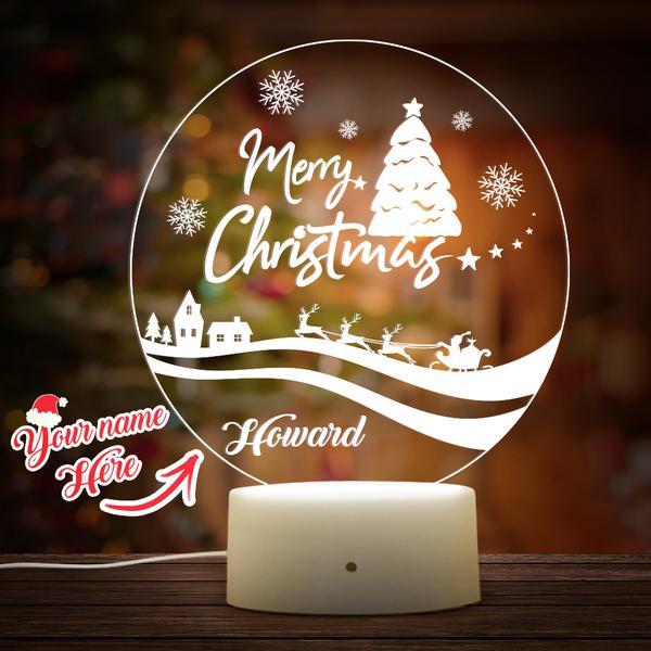 Custom Christmas Gifts Tree Night Light Personalised LED Name Lamp Christmas Decoration