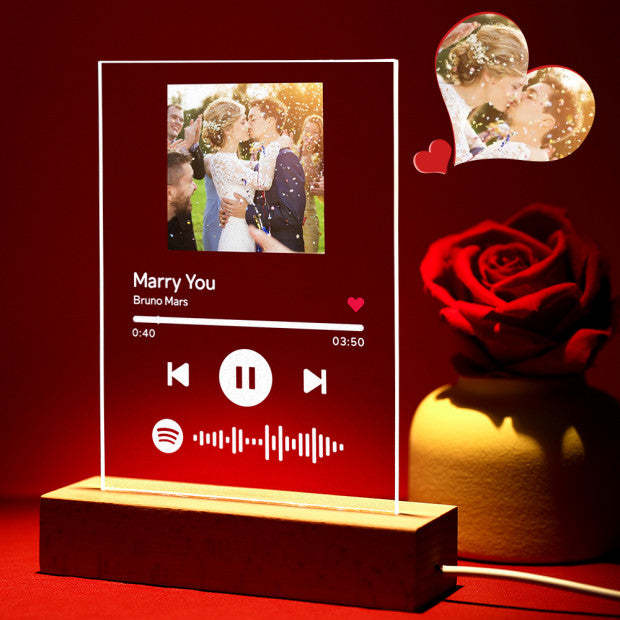 Custom Spotify Code Acrylic Nightlight/Plaque/Keychain