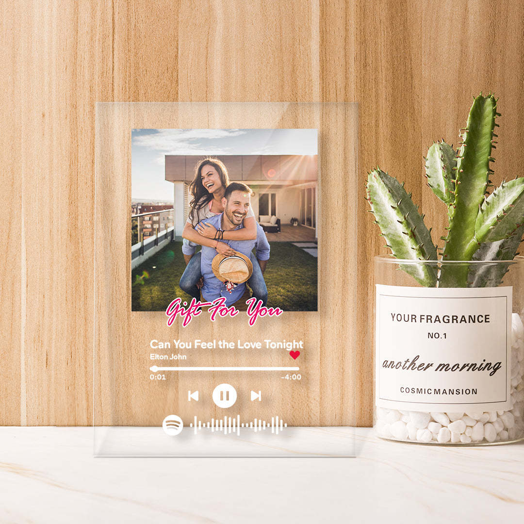 Custom Spotify Glass Code Acrylic Keychain/Plaque/Night Light Christmas Gift