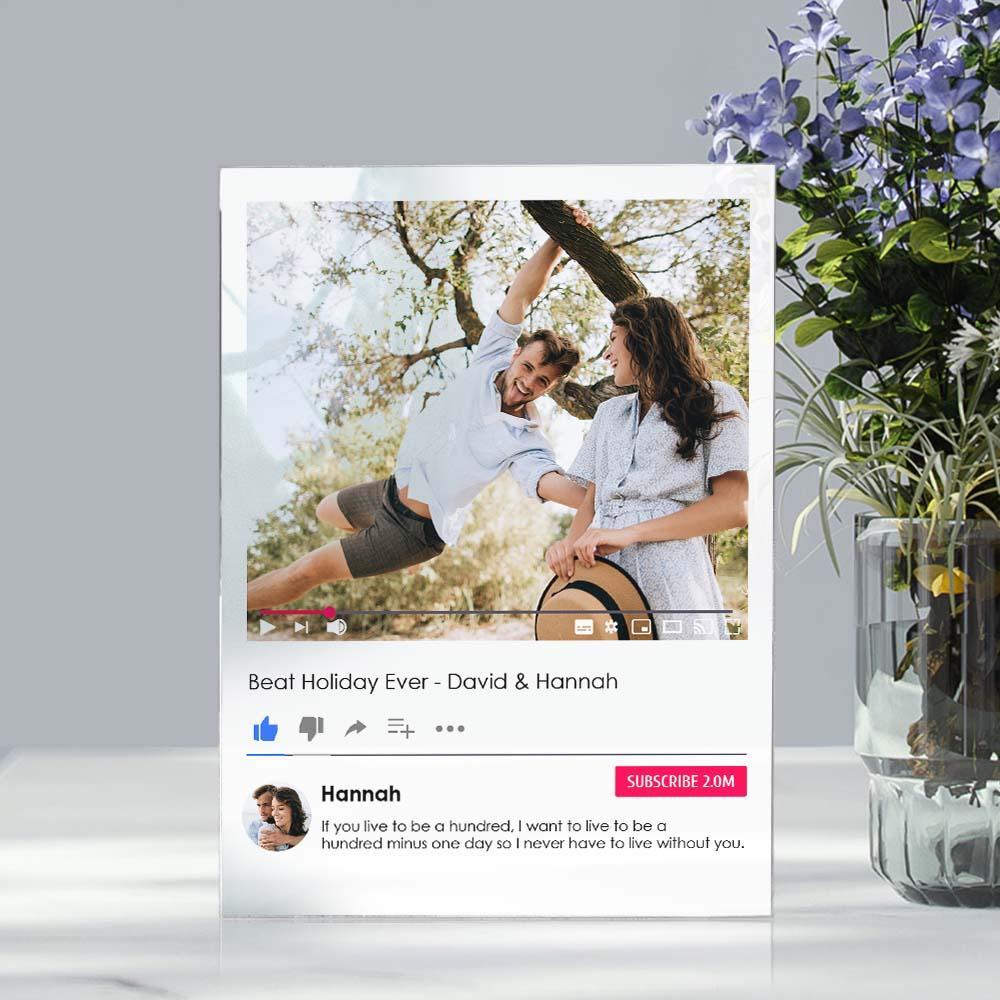 Custom Acrylic Plaque Personalized Social Photo Gift