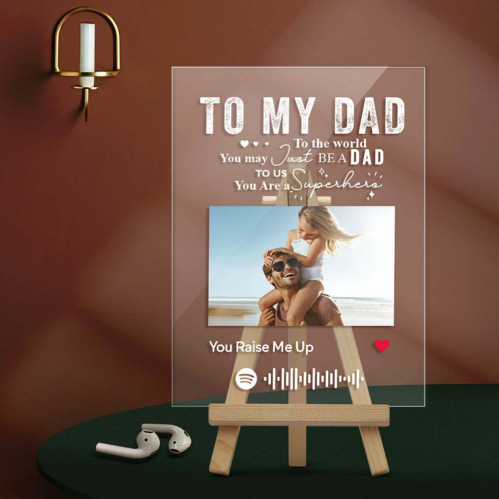 TO MY DAD - Personalized Spotify Code Music Plaque Night Light