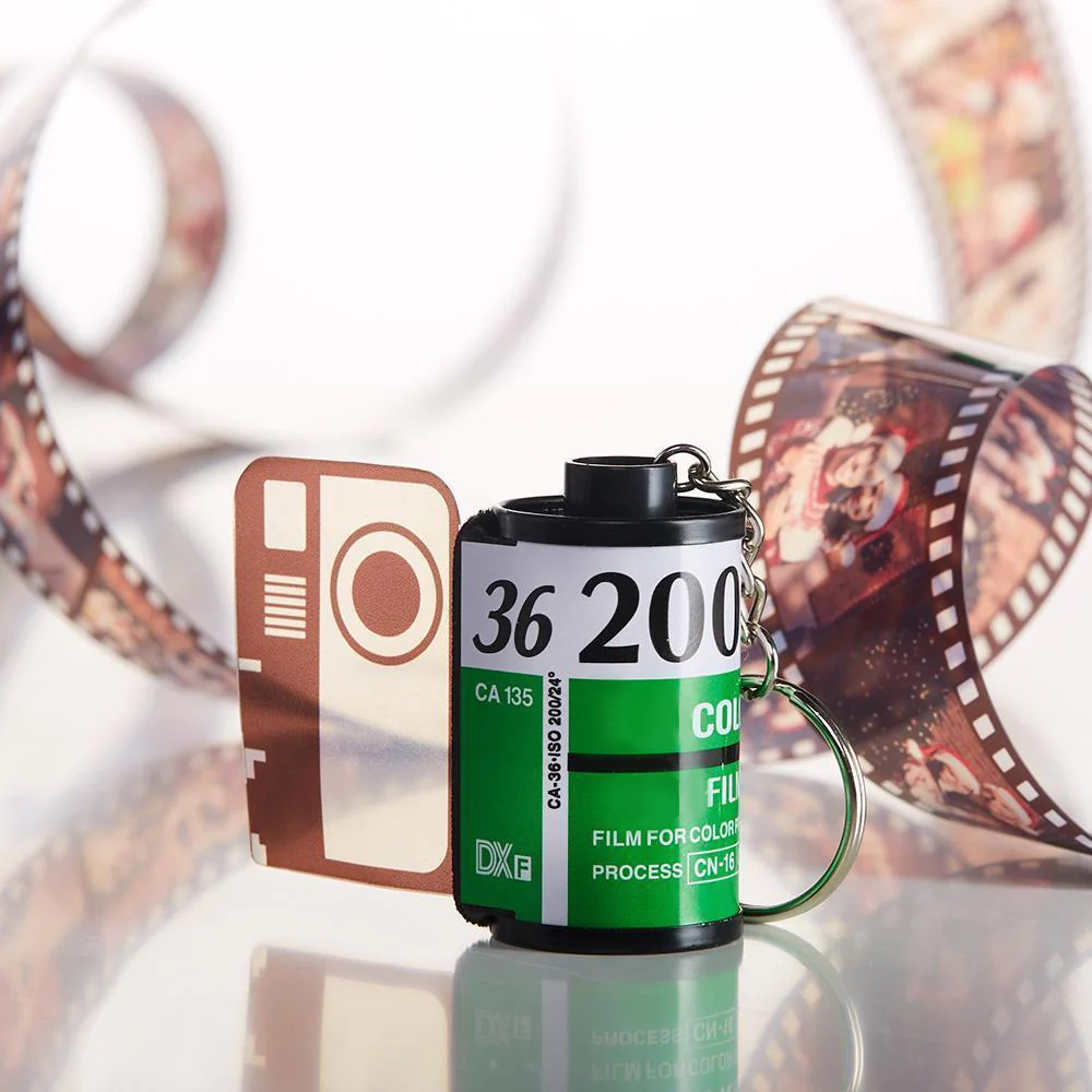 Custom Camera Roll keychain Recycled Camera Roll Multiphoto Colorful Gifts