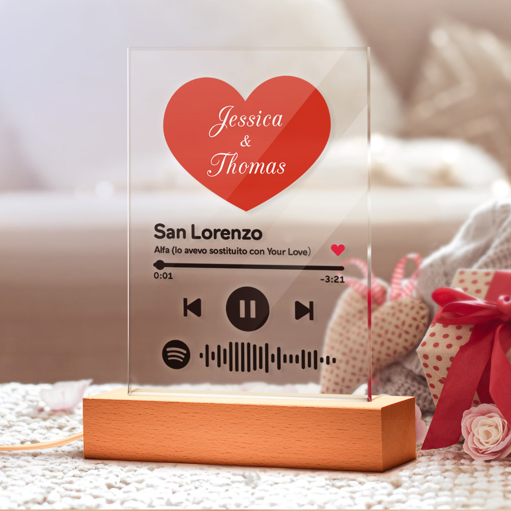 Anniversary Gift Custom Spotify Code Plaque/Keychain/Night Light