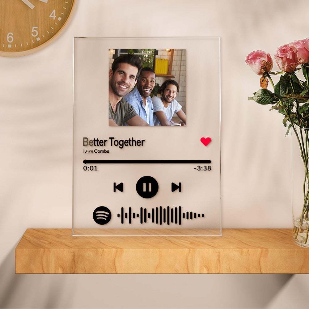 Custom Spotify Code Music Plaque Glass Gifts For Yourself