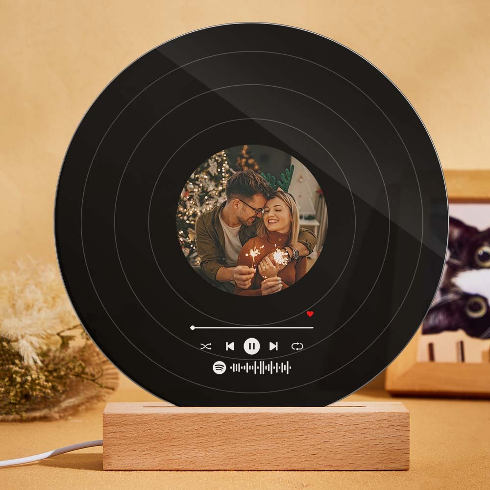 Custom Spotify Code Lamp Acrylic Music Plaque Night Light Valentines Gift Couples Theme