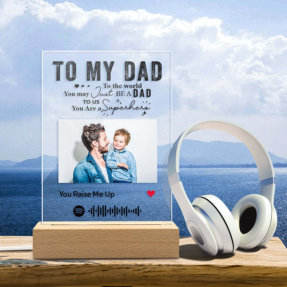 TO MY DAD - Personalized Spotify Code Music Plaque Night Light