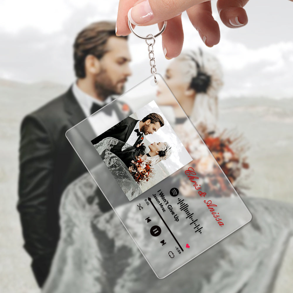 Custom Spotify Plaque With Photo Music Night Light / Photo Keychain Gift