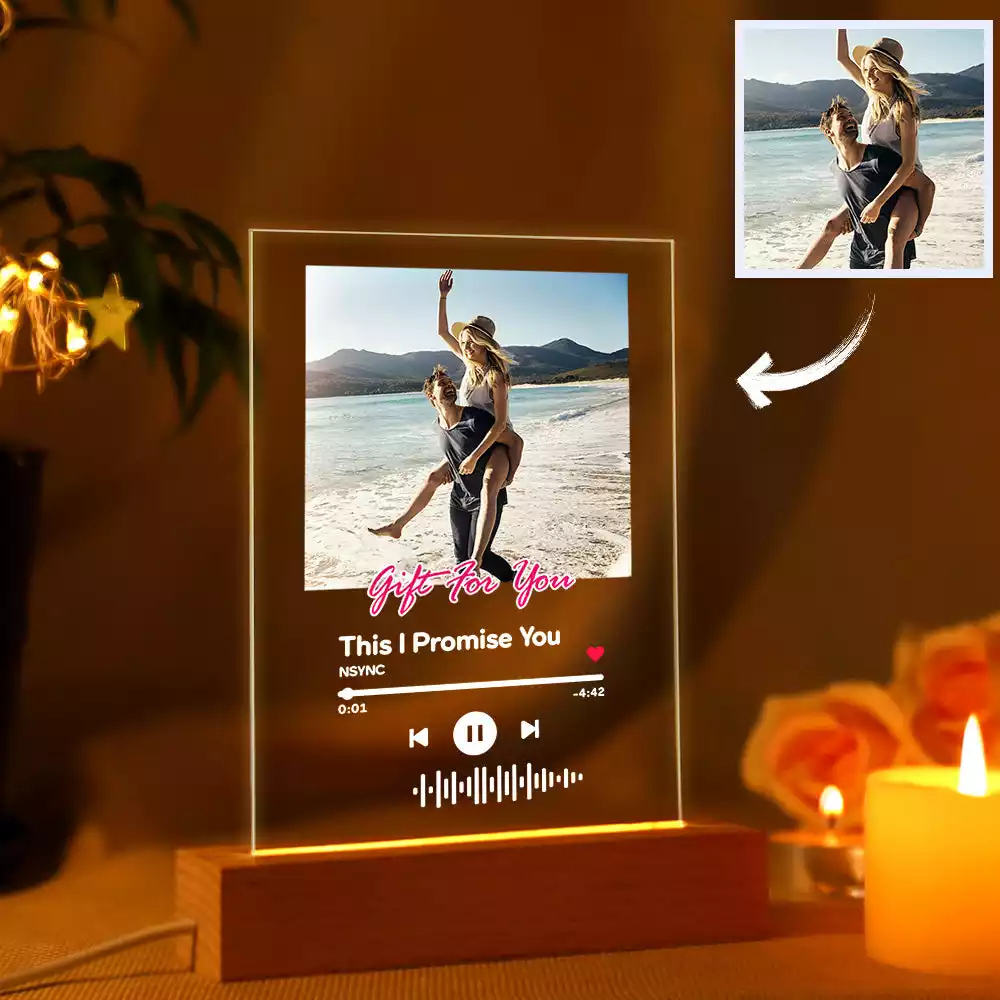 Custom Music Code Acrylic Keychain/Plaque/Night Light Gift For Her