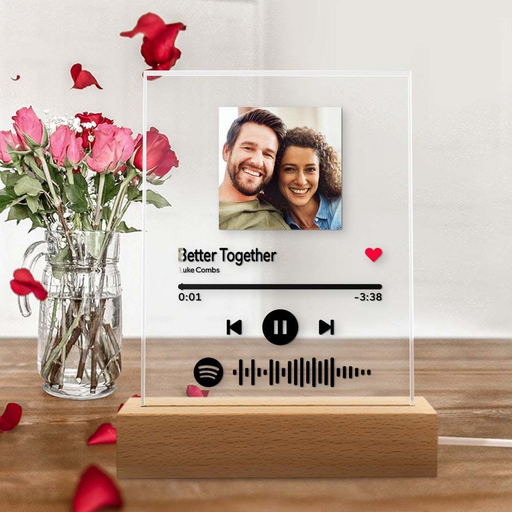 Custom Spotify Code Music Plaque Glass Gifts For Yourself