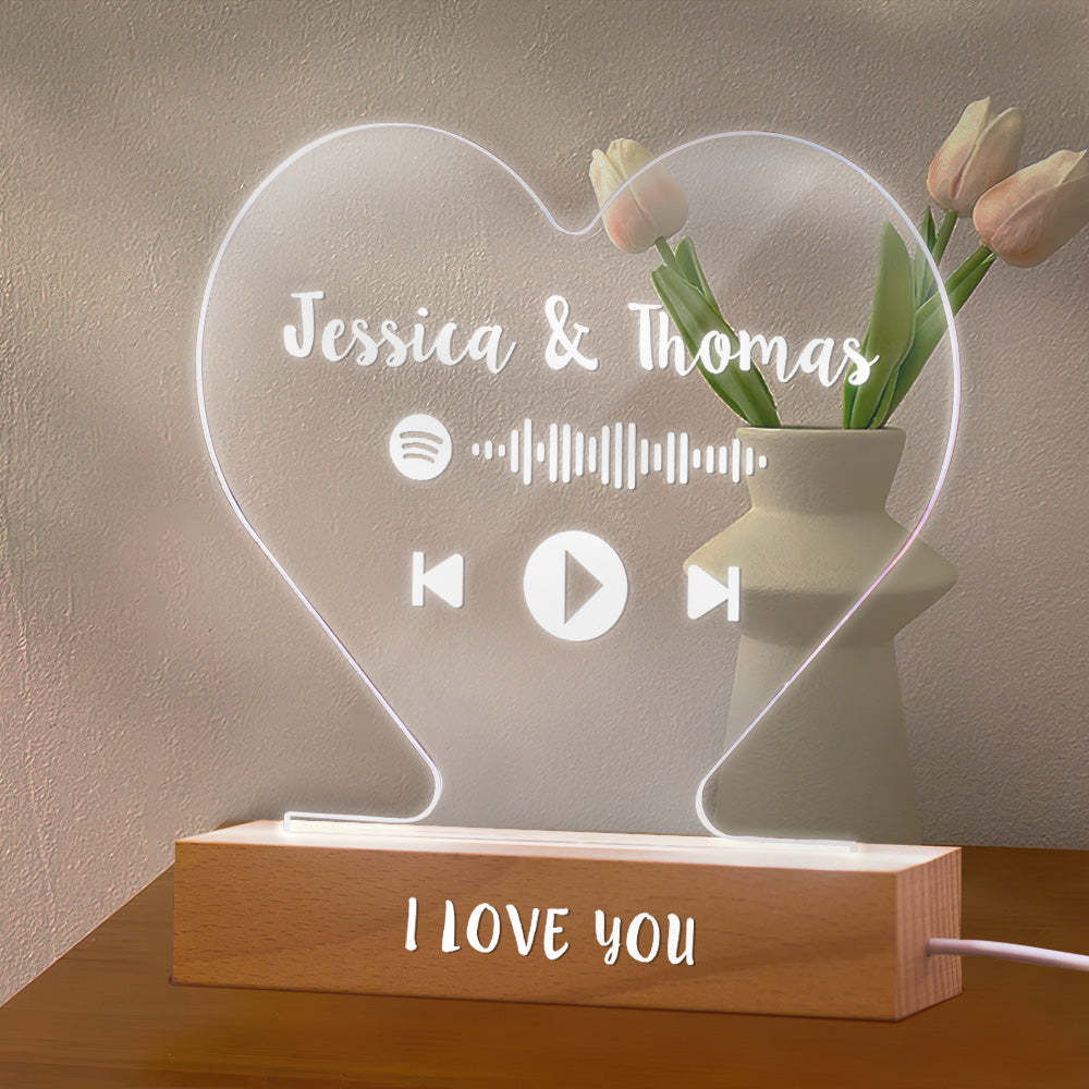 Custom Spotify Code Night Light The Best Gift For Lovers