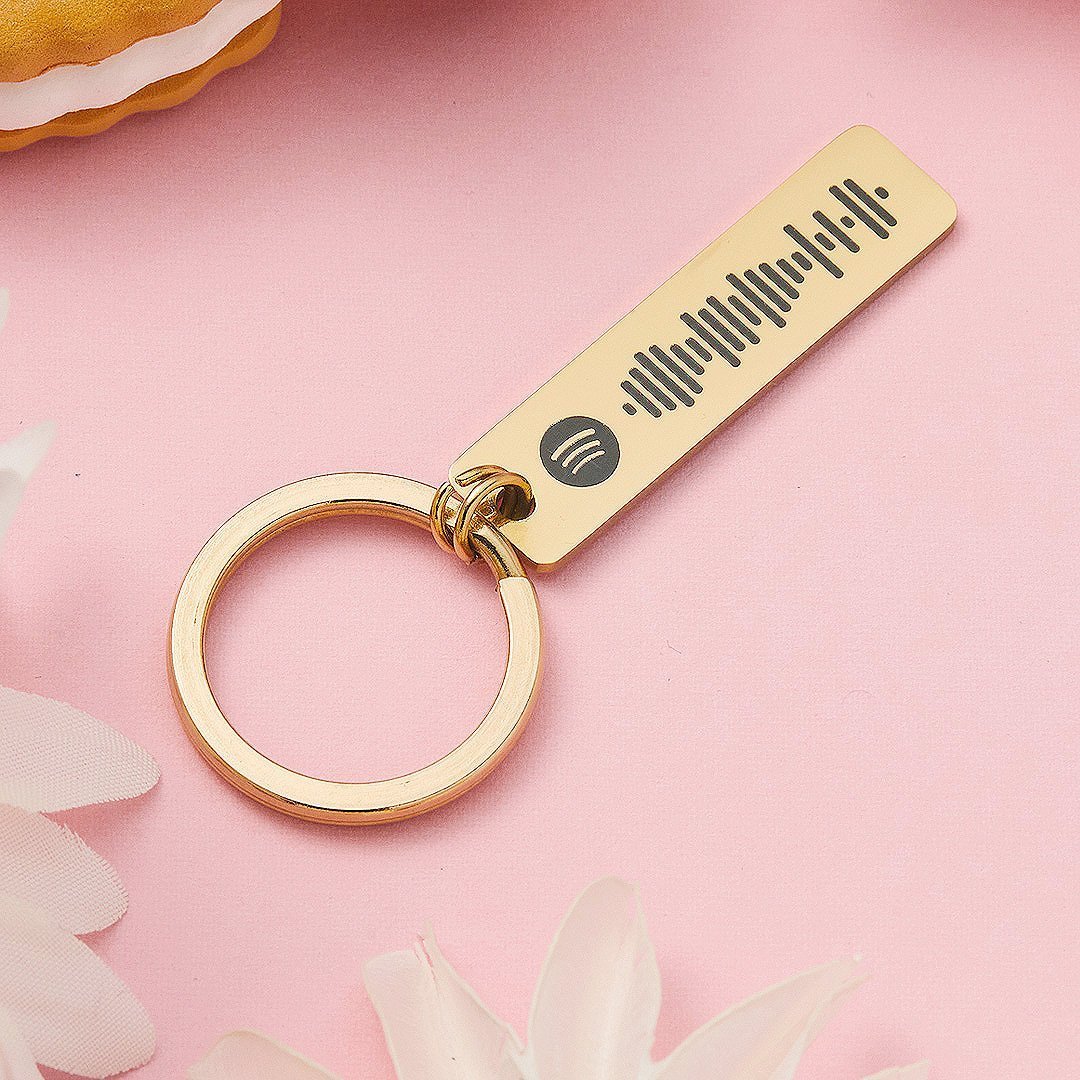 Custom Spotify Code Music Keychain