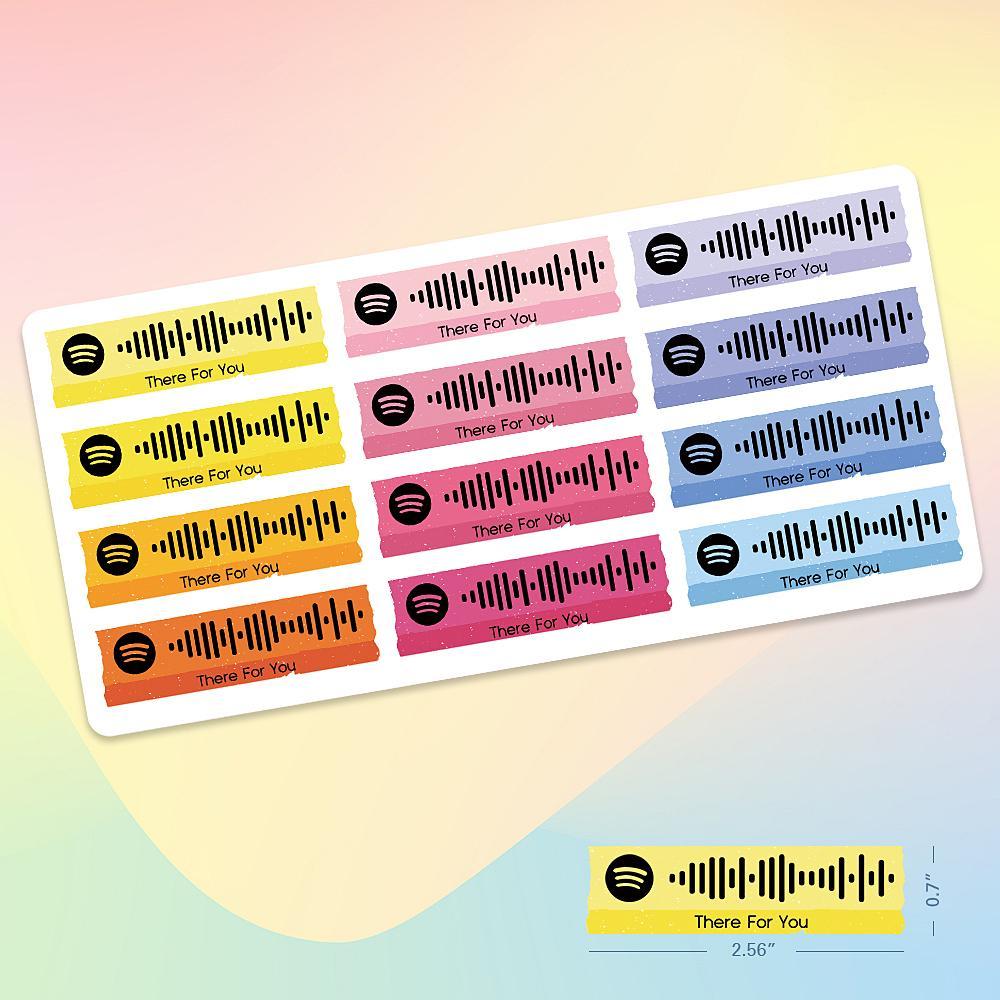 Custom Spotify Music Code Sticker Bar Sticker - Whole Sheet 20x40cm/7.87x15.74in