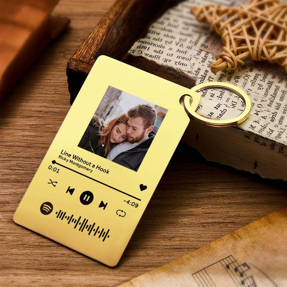 Best Friend Gift Custom Photo Scannable Music Code Plaque Gift For Him