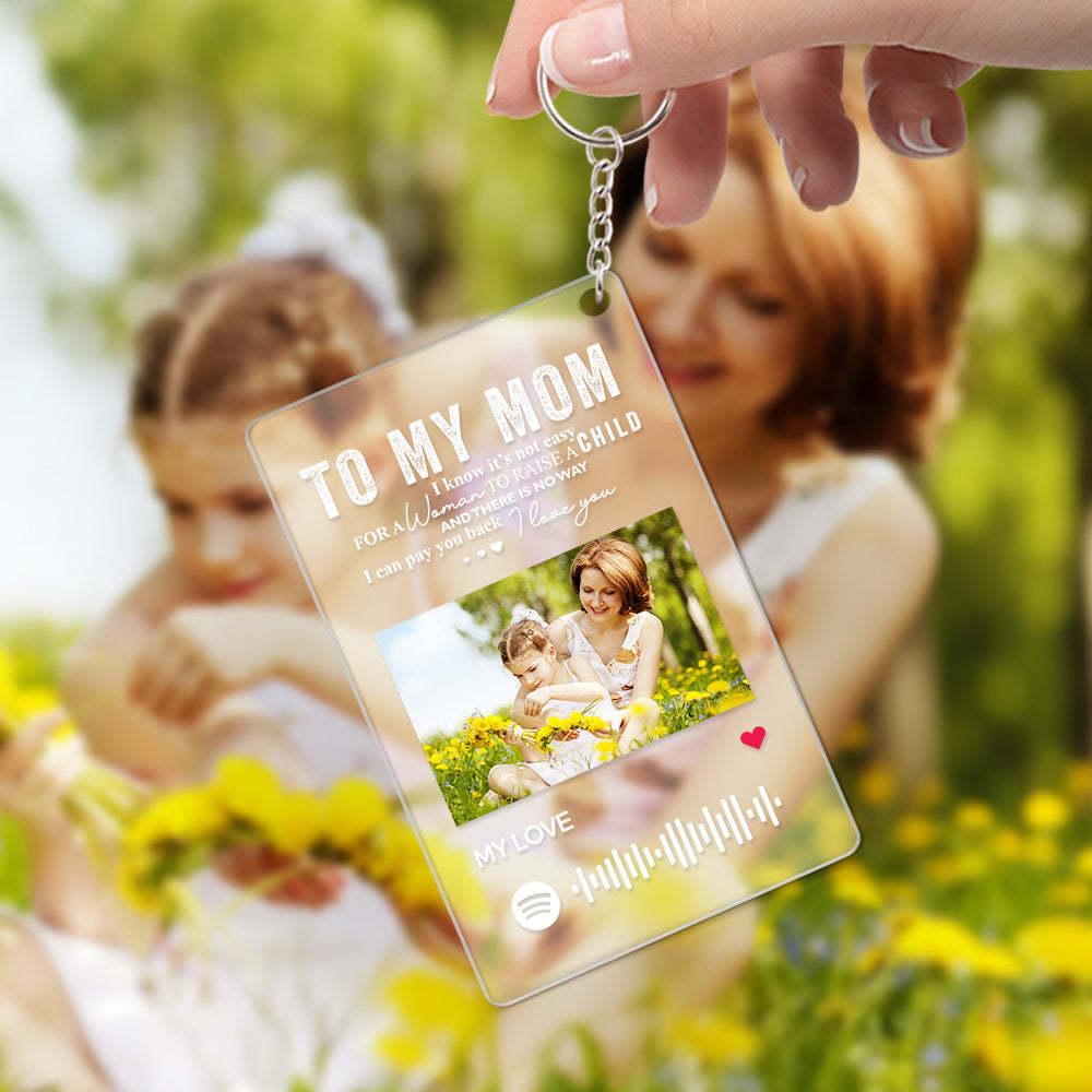 TO MY MOM - Custom Spotify Glass Plaque/Keychain/Night Light Gifts For Mother