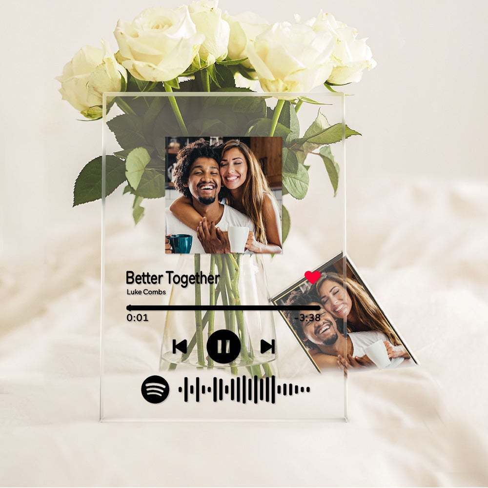 Custom Spotify Code Music Plaque Glass Gifts For Couple Personalized Music Gift For Friend