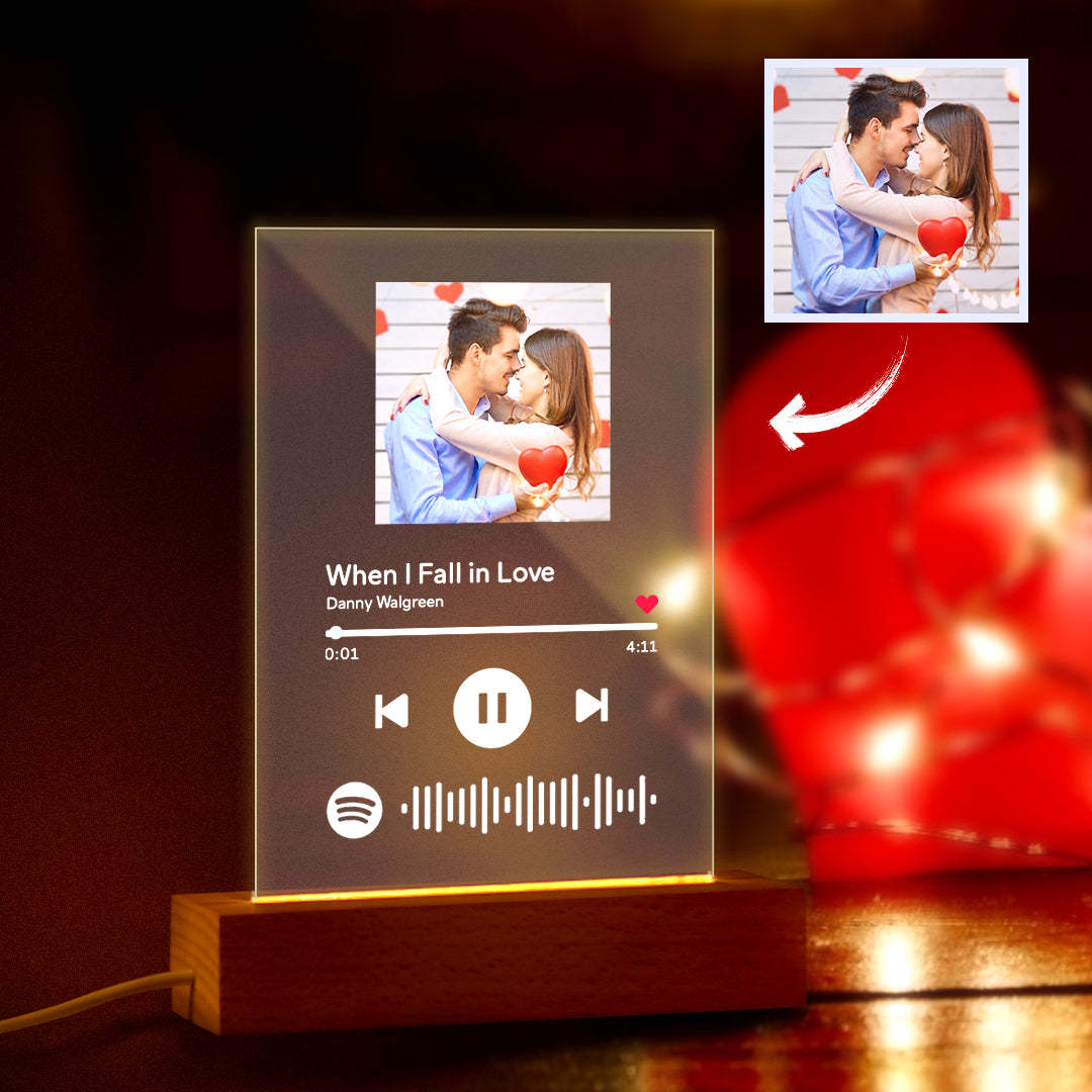 Custom Spotify Code Acrylic Nightlight/Plaque/Keychain Personlized Gift For Friend