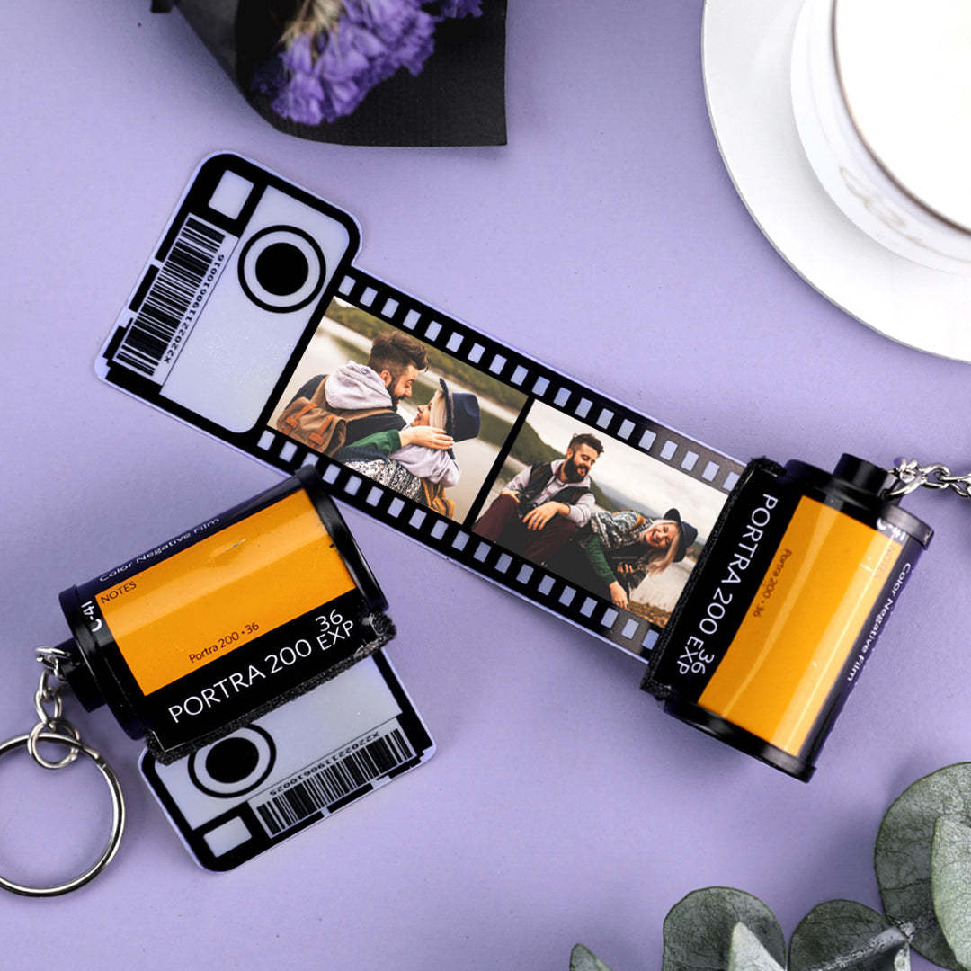 Anniversary Gifts Keychain Multiphoto Colorful Camera Roll Keychain Romantic