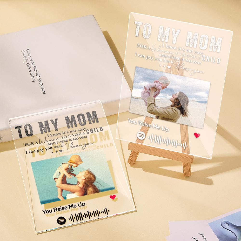 TO MY MOM - Custom Spotify Glass Plaque/Keychain/Night Light Gifts For Mother