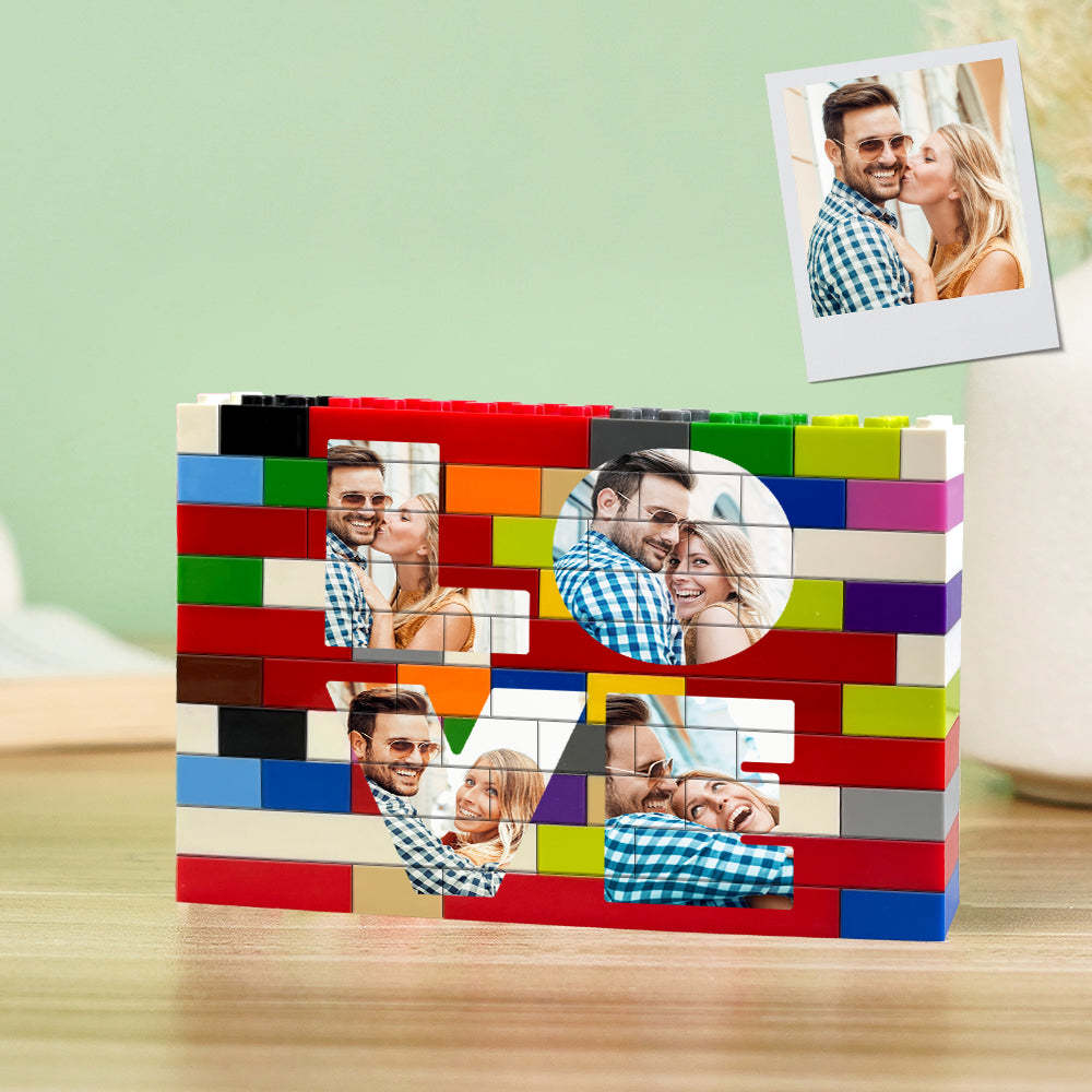 Personalised Colors Building Brick Puzzles Custom Love Collage Photo Block Gifts for Lovers