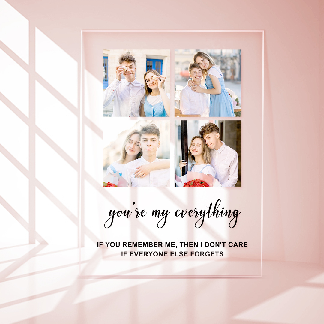 Personalized Photo Plaque Custom with Four Photos Best Gifts For Love