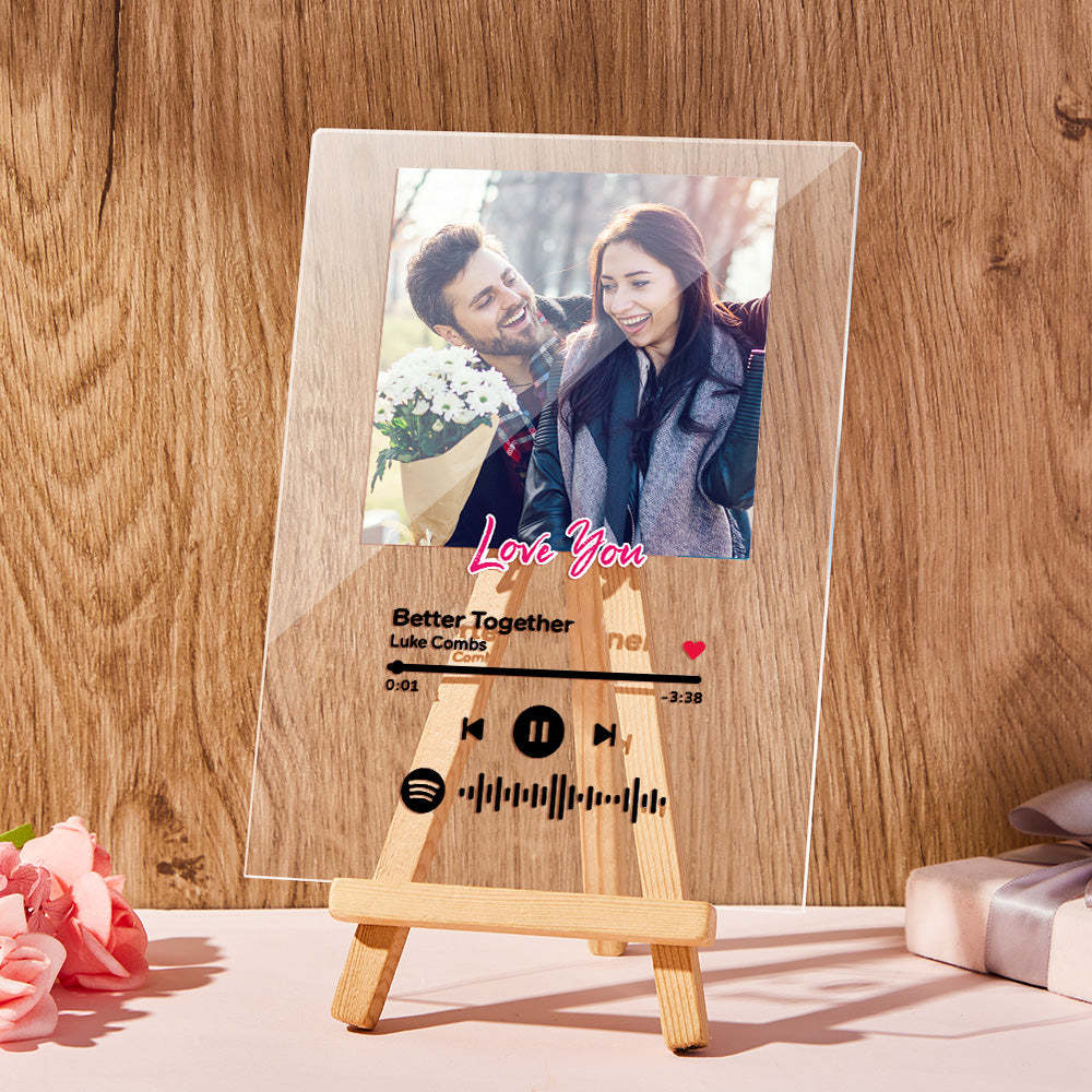 Custom Spotify Code Acrylic Night Light Engraved Gift