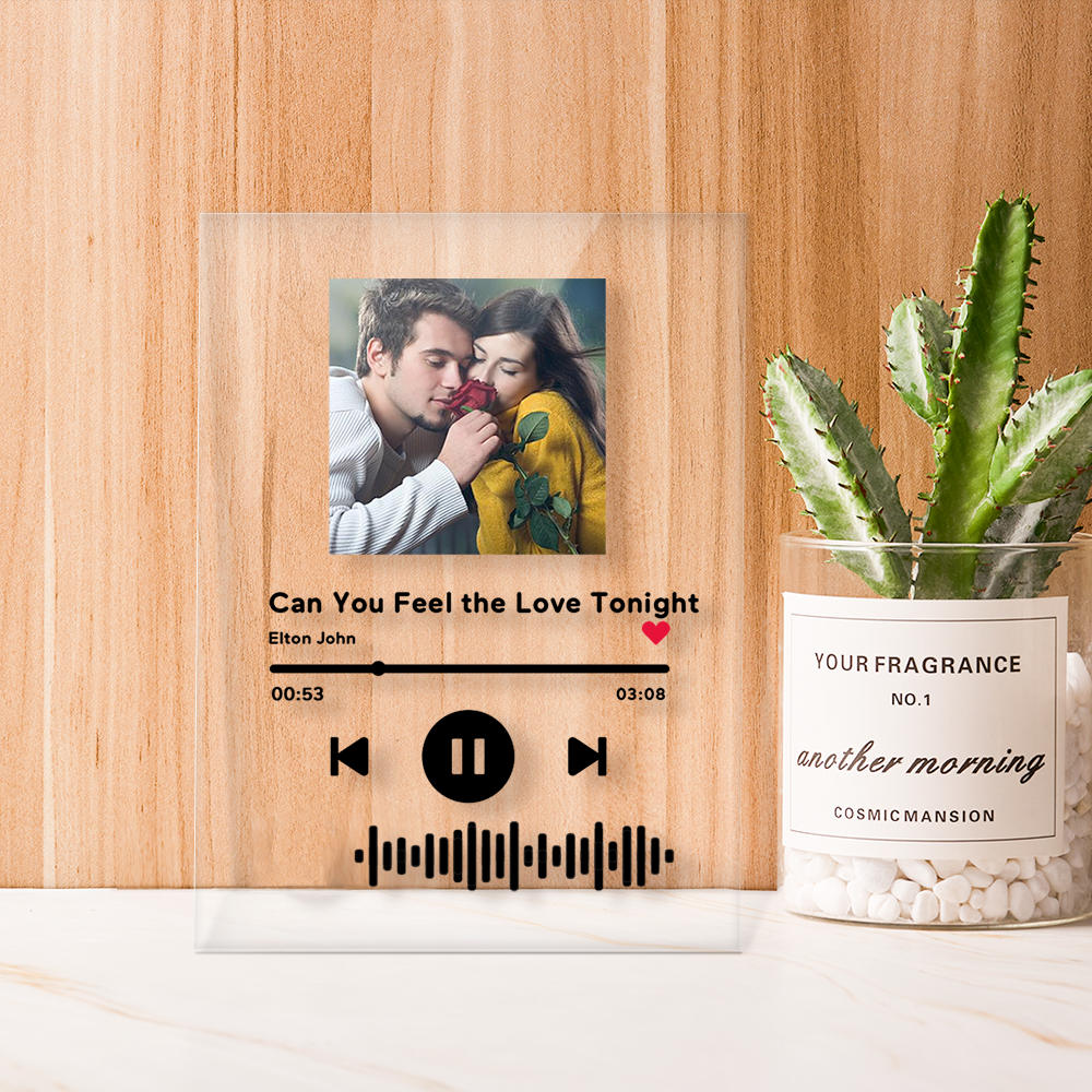 Personalized Scannable Song Code Anniversary Ideas Music Plaque for Girlfriend