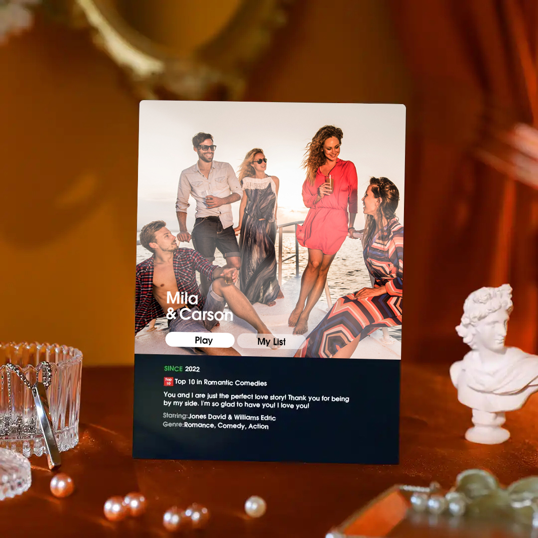 Gift For Friend Custom Love Movie Poster Plaque/Keychain for Her