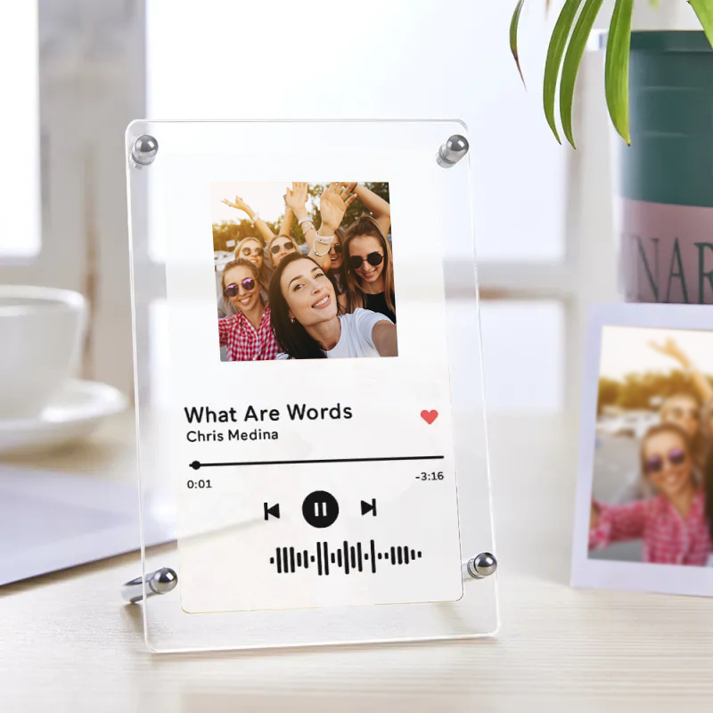 Spotify Photo Frame Scannable Music Fashion Plaque Home Decor Gift For Partner