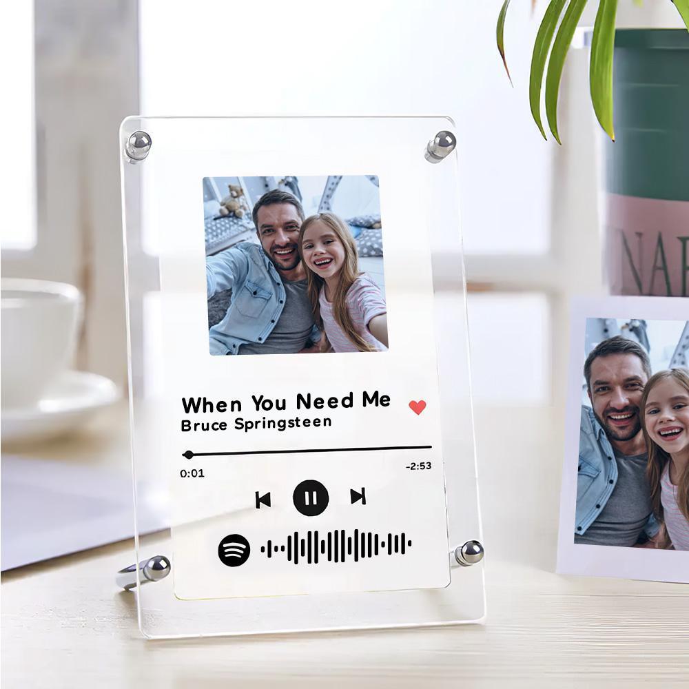 Gift For Dad Music Photo Frame Scannable Music Fashion Plaque Home Decor