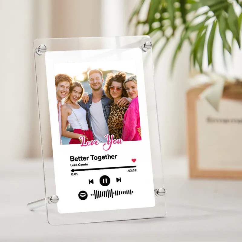 Custom Music Photo Frame Personalized Font Fashion Plaque Present For Friend