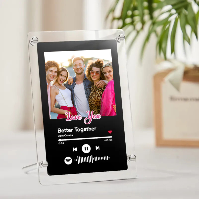 Custom Music Photo Frame Personalized Font Fashion Plaque Present For Friend