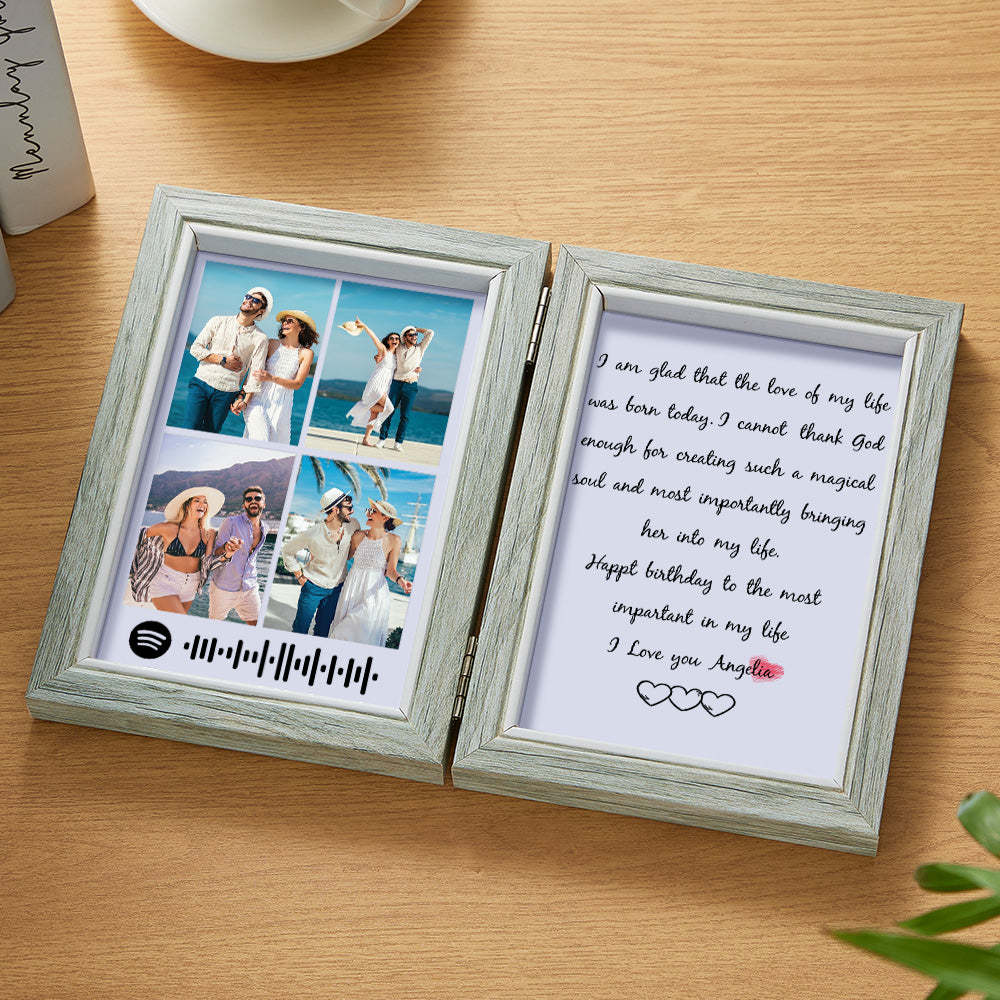 Scannable Custom Spotify Photo Frame Custom Engraved Creative Wooden Gifts