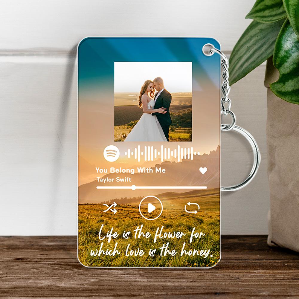 Acrylic Music Plaque Custom Night Light Photo Lamp  Anniversary Christmas Gift for Wife Husband Her Him Song Gifts