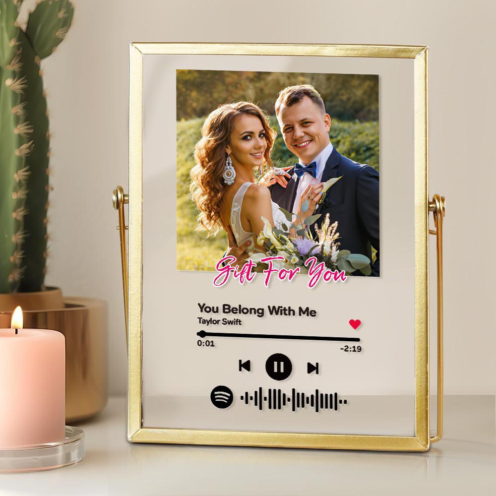 Spotify Acrylic Scannable Music Code Custom Music Song Plaque Frame